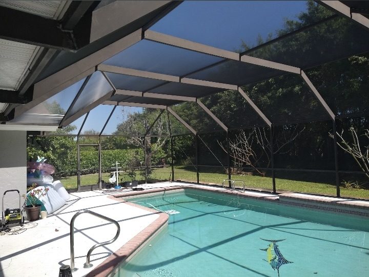 Finished screen enclosure work by A1 Screening